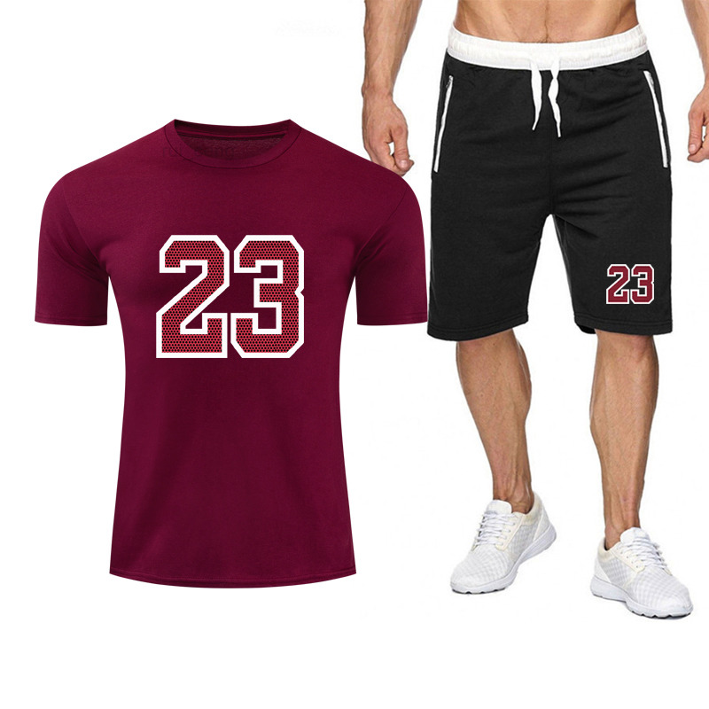 

Designer Tracksuits Fashion 2022 Men Casual Set Fashion 2 PCS Sweat Suit Short Sleeve T-shirt Shorts Sets Male Sportswear Tracksuit Summer, Purple