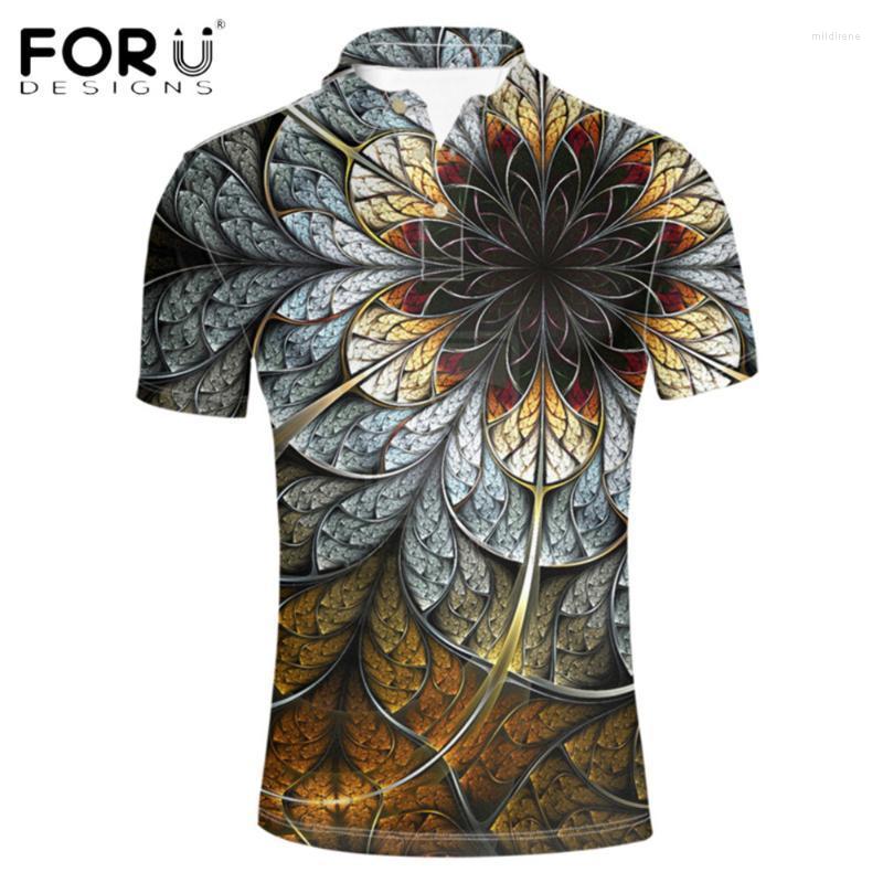 

Men's Polos Style Men's Shirt Art Fractal Pattern Printing Comfort Short Tops&Tees Breathable Hombre Clothing Ropa MasculinaMen's Me, C0093
