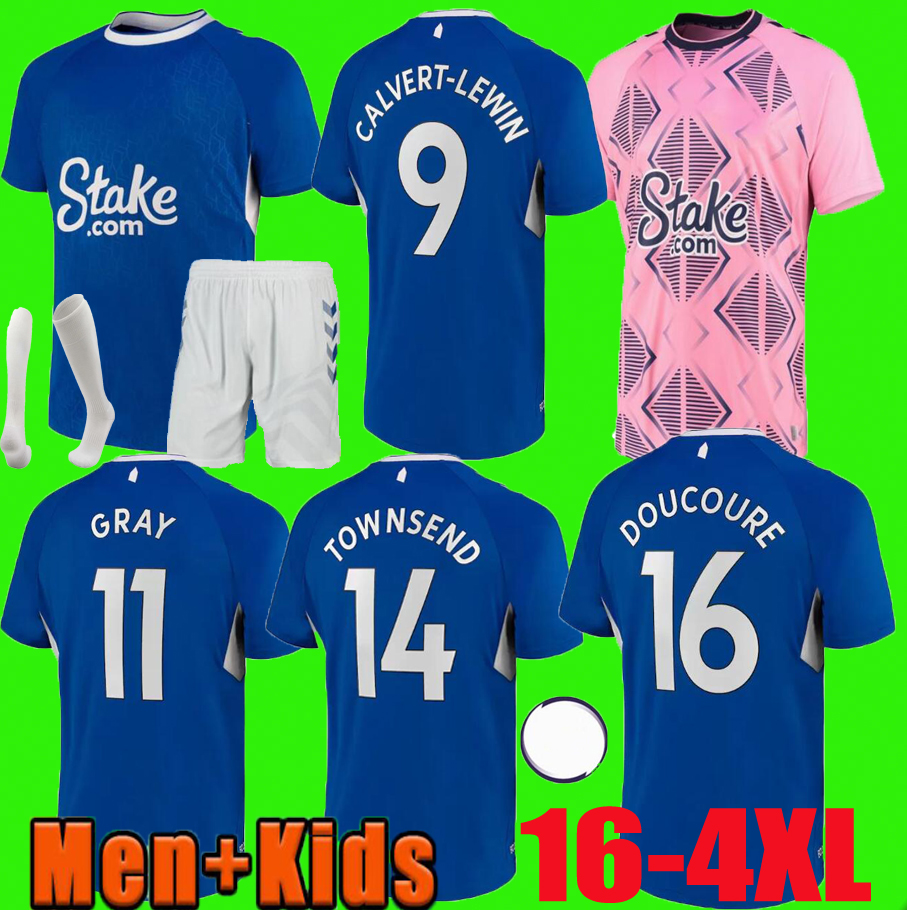 

22 23 Everton home soccer jerseys GORDON CALVERT-LEWIN GRAY TOWNSEND DOUCOURE Y.MINA MYKOLENKO TARKOWSKI 2022 2023 Away black third football shirt men kids 3XL 4XL