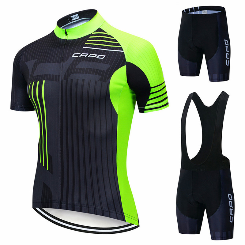

Pro Cycling Jersey Set CAPO Summer Wear Mountain Bike Clothes Bicycle Clothing MTB 220606