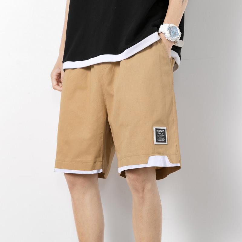 

Men's Shorts Summer Men Cotton Knee-length Loose Thin Outer Wear Ice Silk Fashion Trend Casual Beach Pants DropMen's, Black