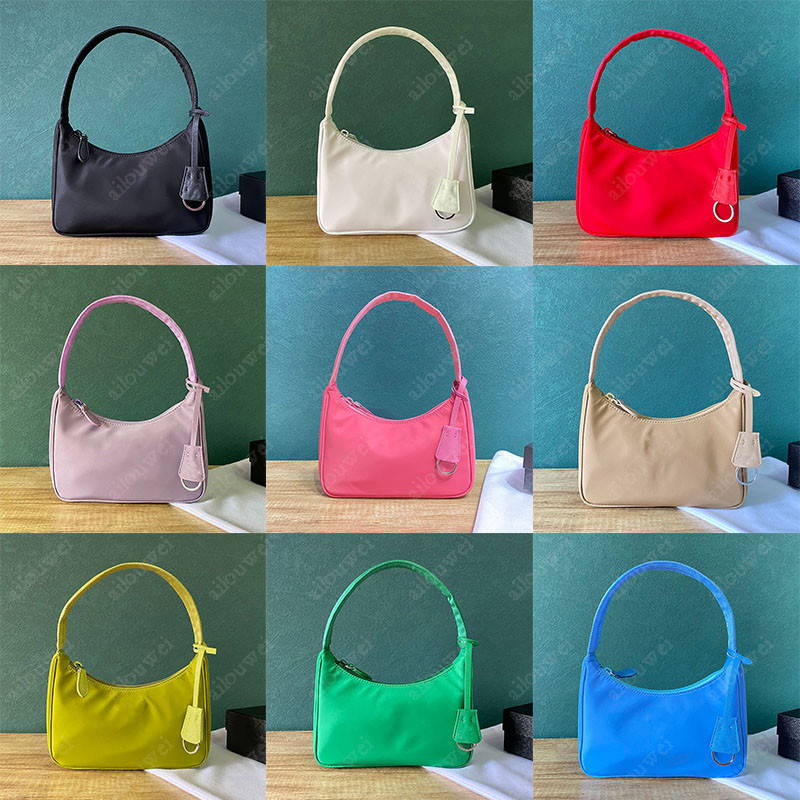 

Triangle Logo Nylon Re-Edition 2000 2005 Re Edition bags women underarm luxury designer Womens CrossBody Hobo Shoulder Purse Handbag Bag Black with box 2 5, Other colors contact me