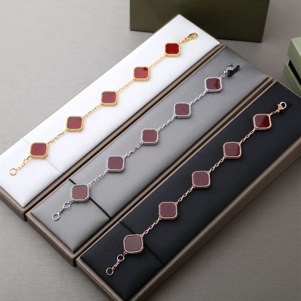 

Clover Bracelet Charm Bracelets Gold Chain Love Bangle Links Gold Braclets Designer Armband Silver Bangles Silver Chains Braclets Woman Pulsera Mujer Bracciale