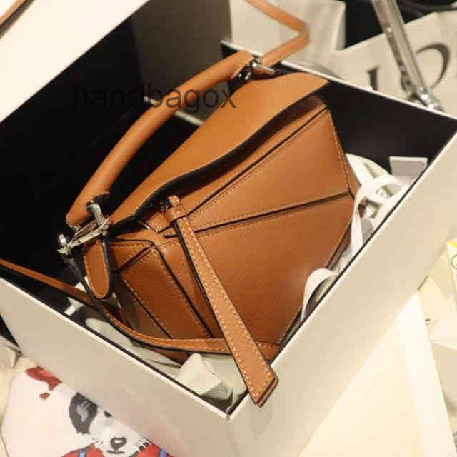 

Evening Bag Package Handbag Loewas Shoulder 2022 Women Designer Puzzles Lingge Splicing Geometric Mini Leather Messenger Portable Large Capacity Kvr1, Black small lychee