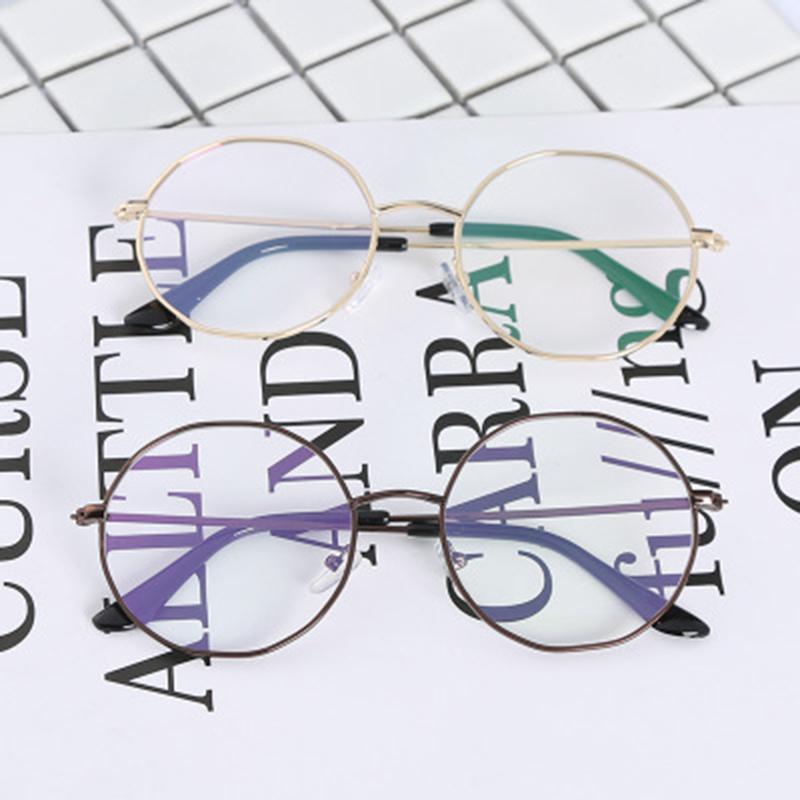 

Fashion Sunglasses Frames Women Glasses Frame Round Lens Flat Myopia Optical Mirror Metal Men Classic Luxury Tourism EyewearFashion