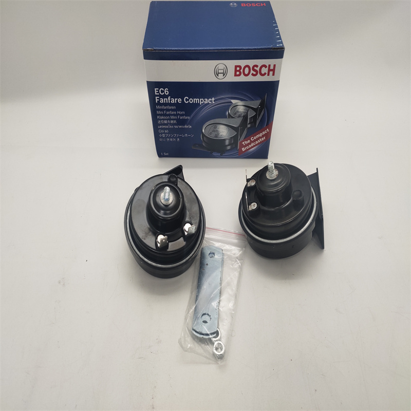 

Genuine Parts 1 Set Bosch Car Universal Use Snail Electric Twin Horn Siren EC6 Fanfare waterproof Original Quality For BMW AUDI HONDA BULCK VW FORD JEEP SUZUKI MAZDA