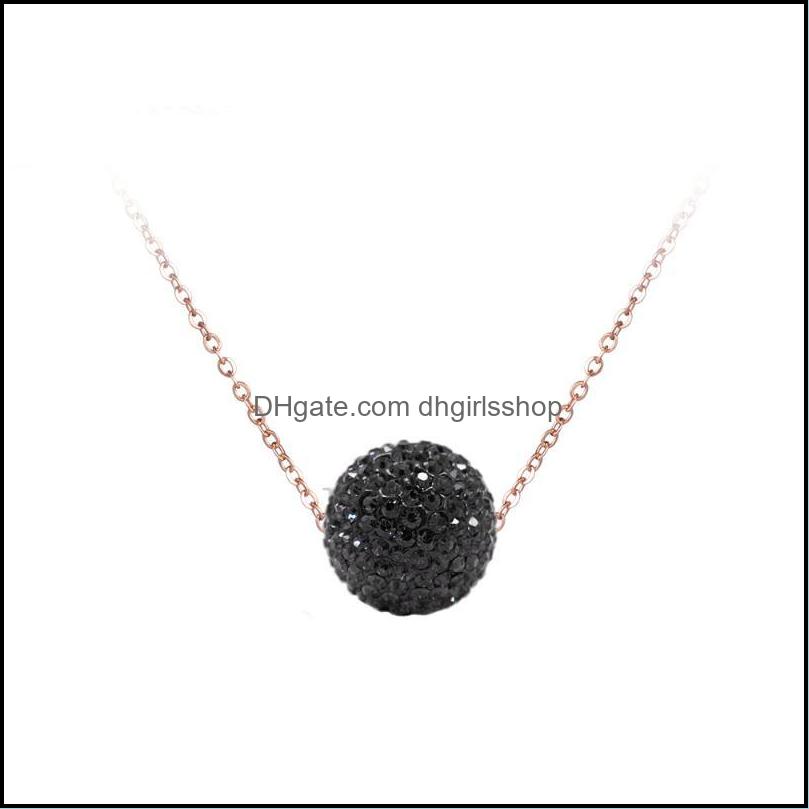 

Chains Necklaces Pendants Jewelry Jeemango Pave Setting Cz Crystal Disco Ball Pendant Necklace Rose Gold Color Stainless Stee Dhxig