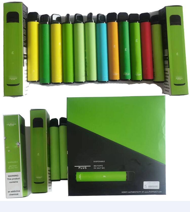 

PUFF BAR PLUS 800Puffs E Cigarette Disposable Vape Device Pod Pen Cartridge 550mAh Battery 3.2mL VS bang xxl geek bar elux legend