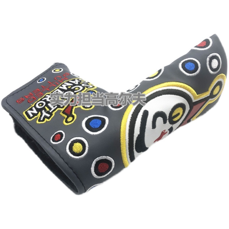 

23 Colors High Quality Golf Clubs Putter Cap Cover Ball Head Protection Pu Plush Straight Strip Push Putter Cover for Wood