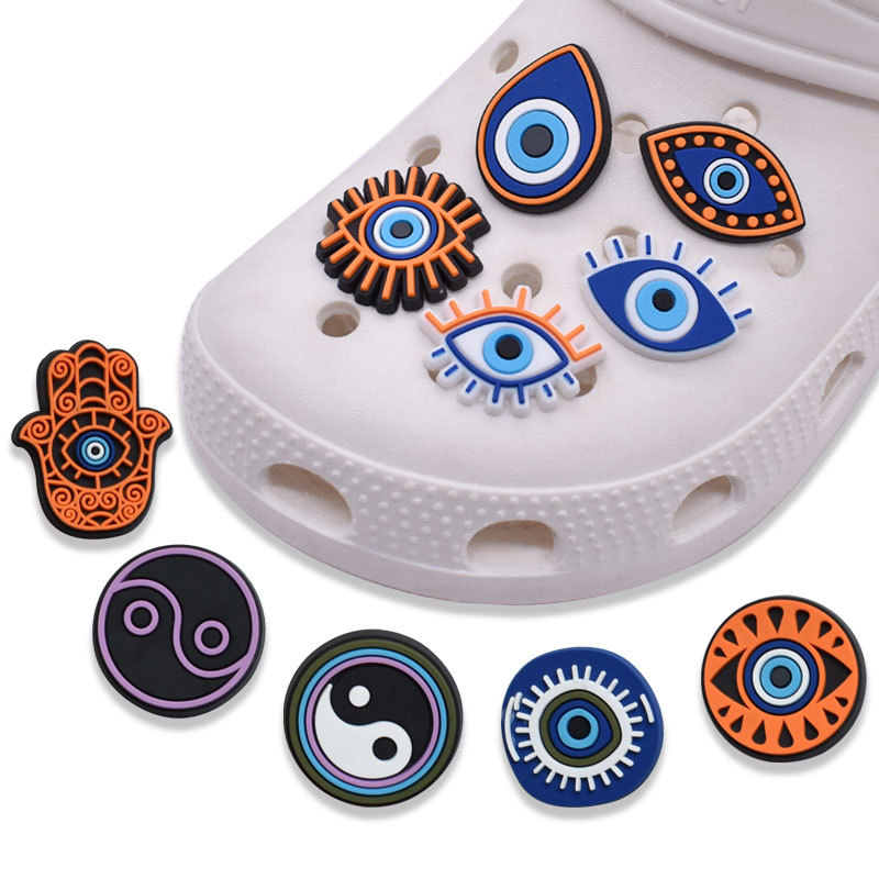 

Eyes Shoe Parts Accessories for Croc Charms Clog Pins Buttons Buckle