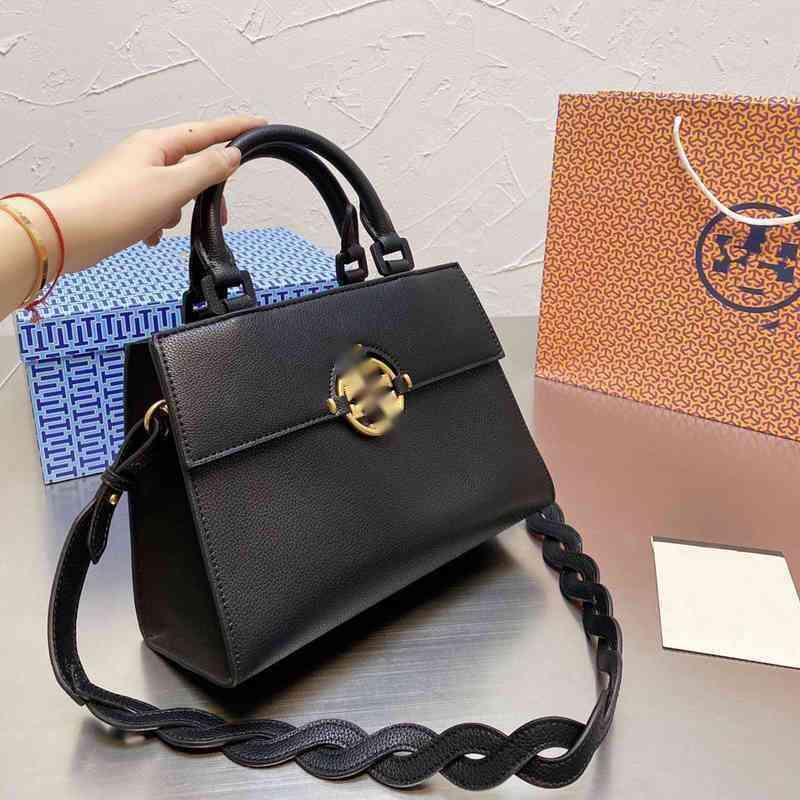 

Burchs Torys Handbags 2022 Luxury shopping bag tote women's commuting versatile large capacity Portable Single Shoulder Messenger Bag Tote, Black