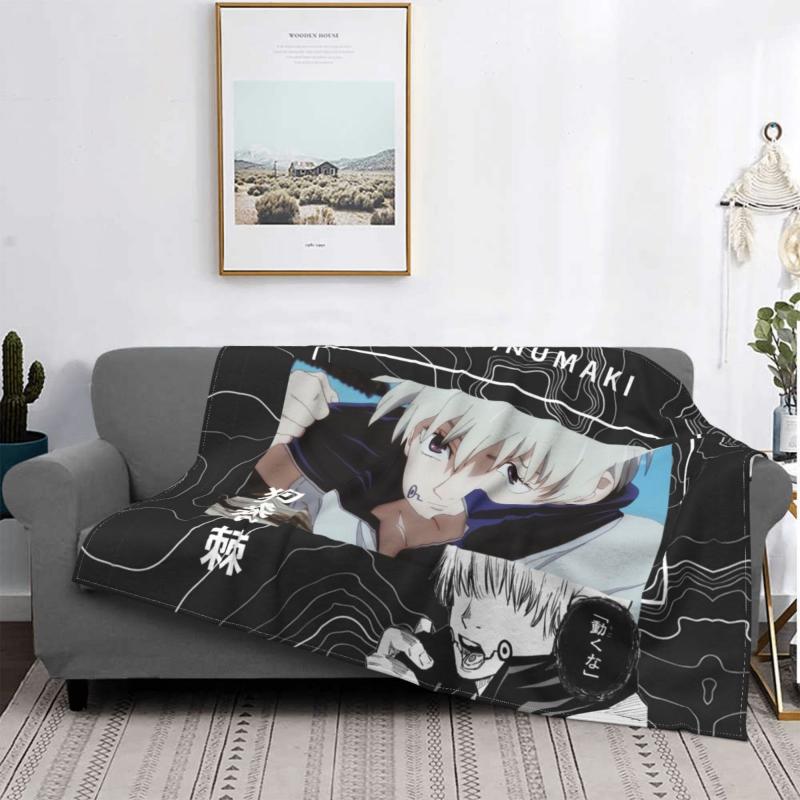 

Blankets Toge Inumaki Blanket Flannel Summer Jujutsu Kaisen Anime Manga Super Soft Throw For Bed Outdoor Plush Thin Quilt