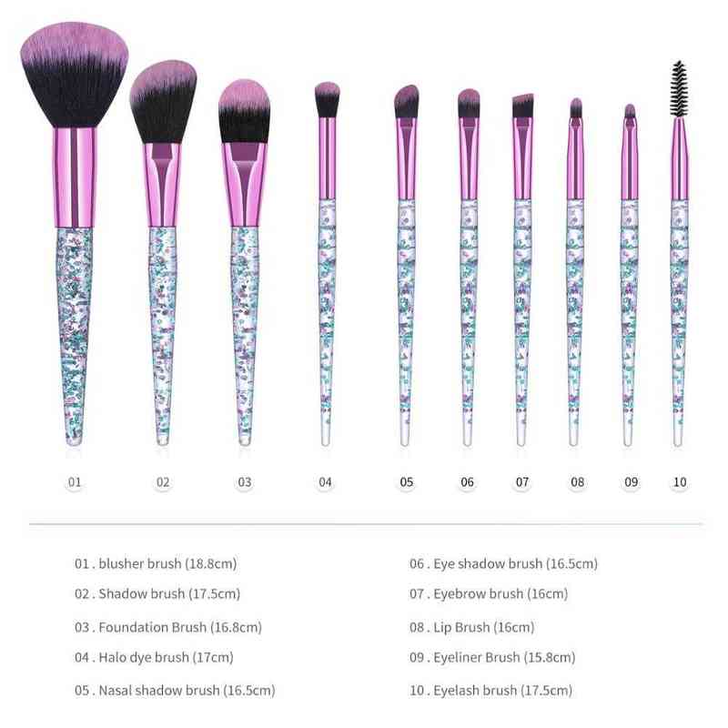 

NXY Makeup Brushes Zzdog 7 10pcs High Quality Cosmetics Tool Kit Soft Set Eye Shadow Powder Foundation Eyebrow Blending Beauty Brush 0406
