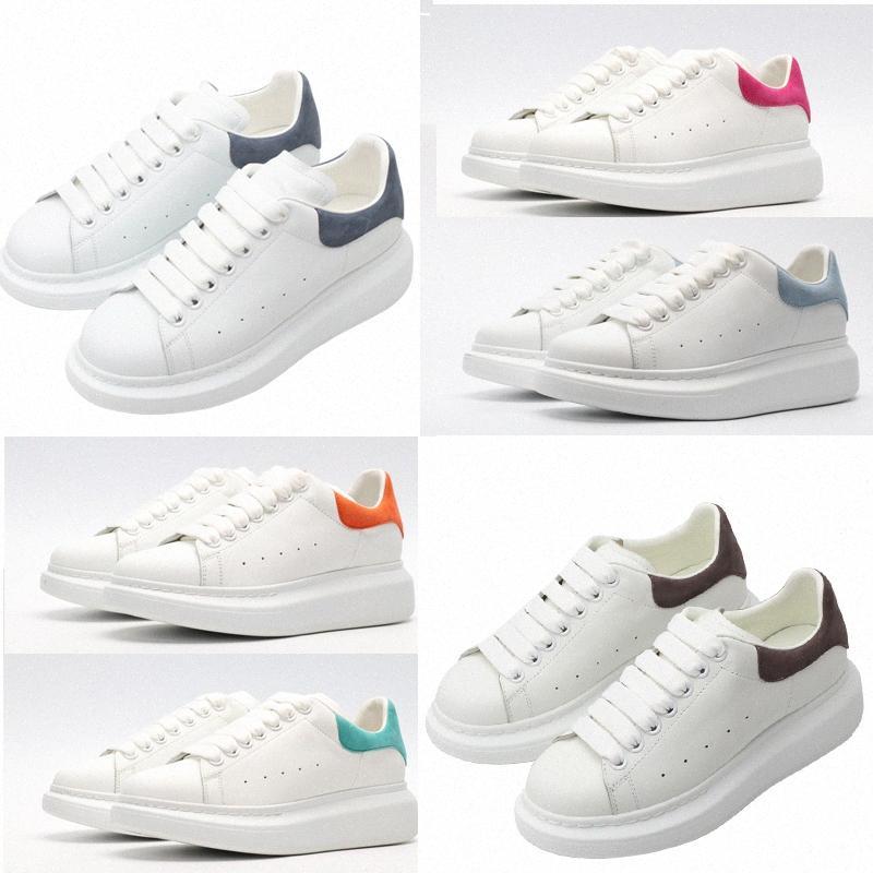 2022 Designer Logo Oversized Casual Shoes White Black Leather Luxury Velvet Suede Womens Espadrilles Trainers mens women Flats Lace Up Platform S
