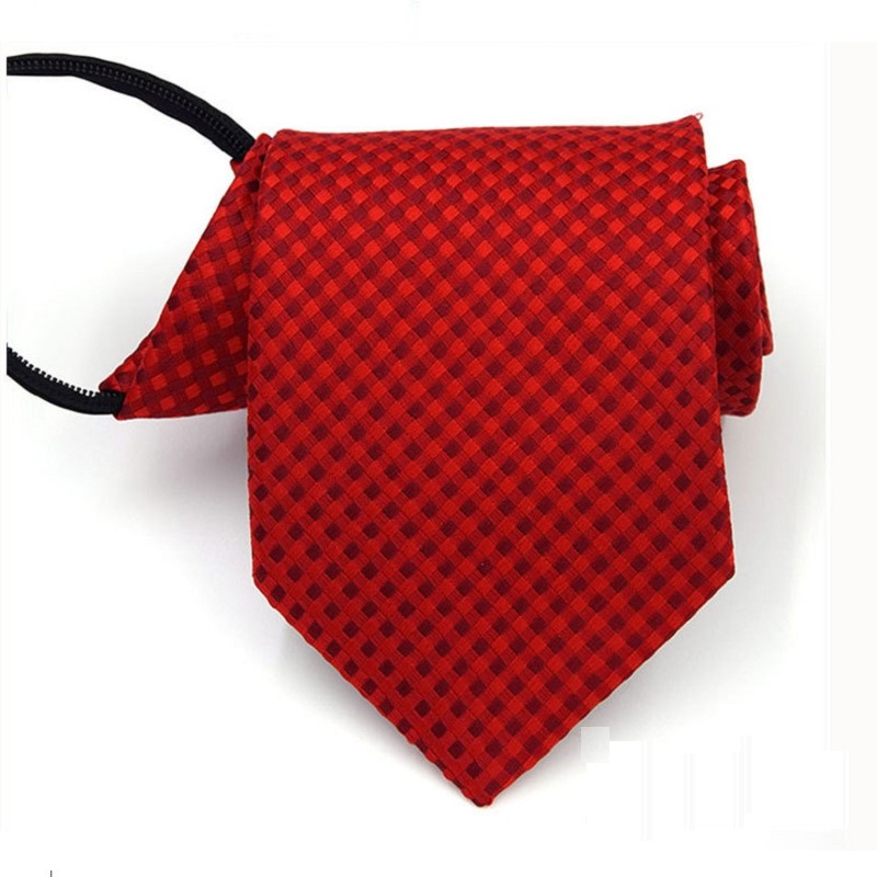 

chinese red zip tie for men 8cm neck tie business zipper necktie team floral rose solid ties fashion wedding 2pcs/lot