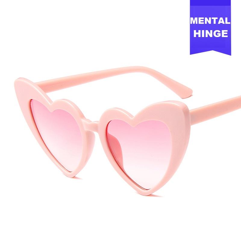 

Sunglasses Heart Women Brand Designer Cat Eye Sun Glasses Female Retro Love Shaped Ladies Shopping UV400Sunglasses