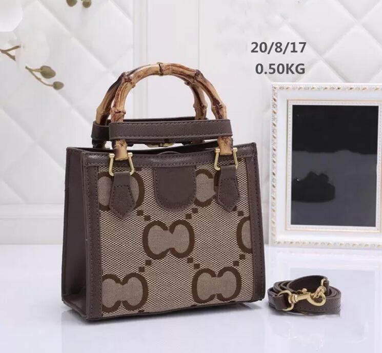 

Designer Bag Diana Bamboo Tote Handbag Bamboo's Handle Luxurys Vintage duffle Nylon Leather Bag Lady Totes Crossbody Shouler Purses G054, Brown