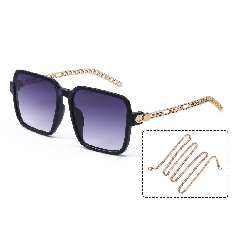 

Sunglasses Oversize Gradient Square Hollow Chain Frames Women 2022 Chic Funky Sun Glasses For Ladies Elegant ShadesSunglassesSunglasses
