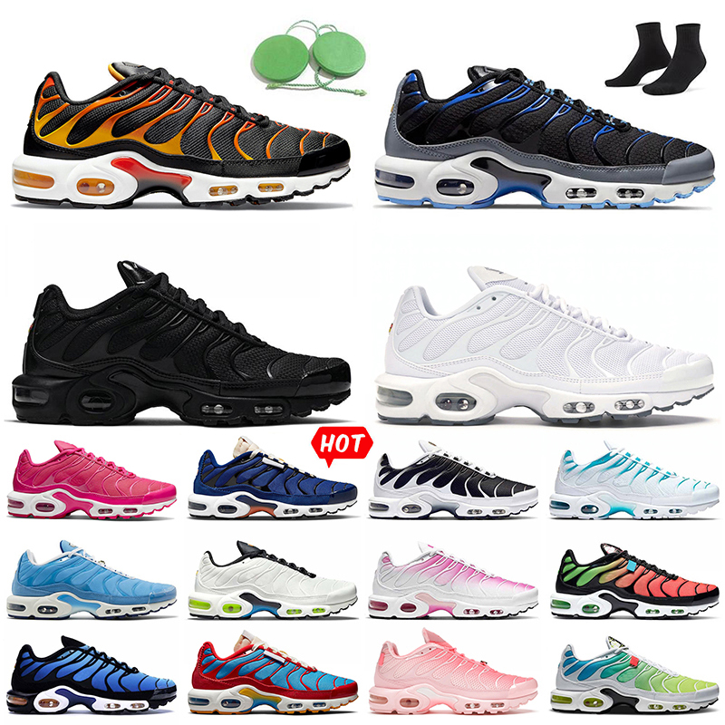

2022 New Fashion Women Mens Running Shoes Tn Plus Tnplus Reverse Sunset University Blue Pink Prim Triple White Black Tns Low Top Quality Sneakers Runners Trainers, B29 grey black 40-46