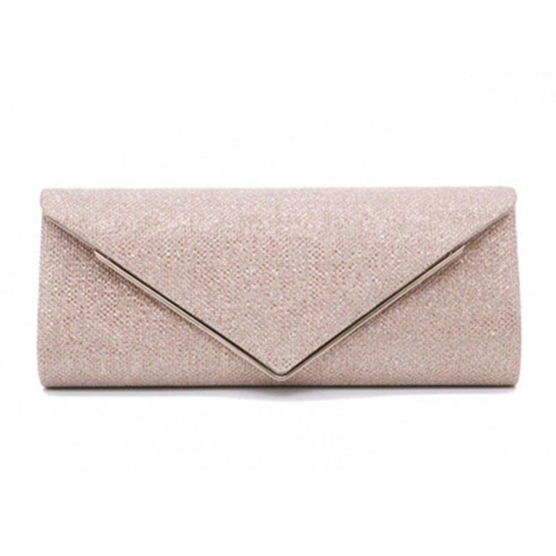 

Evening Bags Women Flap Dazzling Clutches Bag Solid Color Purse With Detachable Chain, Black