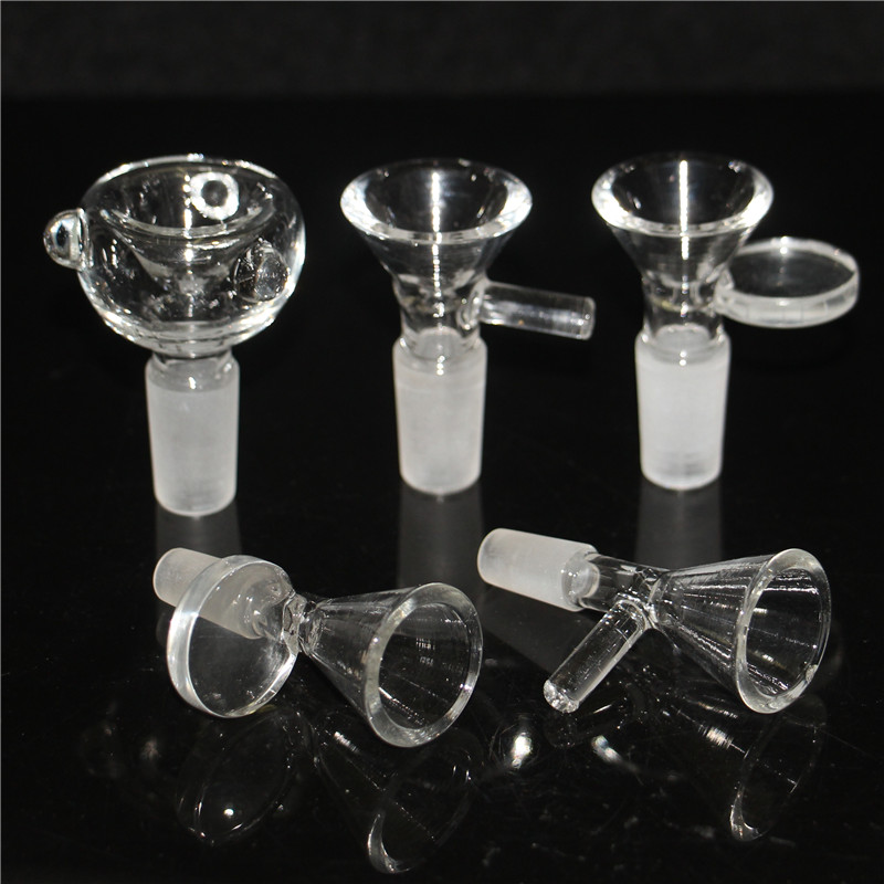 

Hookah Smoking Bowls dry herb tobacco Solid Glass Bowl With 10mm 14mm Male Joint for Glass Bong Water Pipe