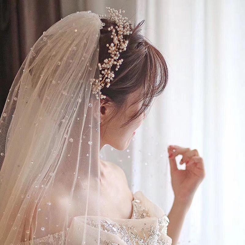 

Headpieces Bridal Hair Accessories Handmade Crystal Pearl Headband Knot Wedding Dress Simple Fairy Hoop For Friends GiftsHeadpieces