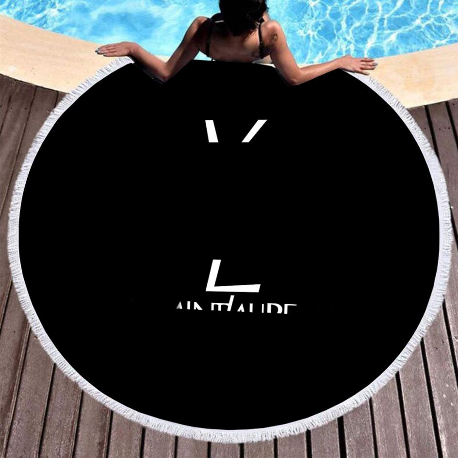 

1500 1500mm Designers Beach Towel Polyester Tapestry Round Yoga Mat Tassel Beach Shawl Wrap Mat Towels273d, See details