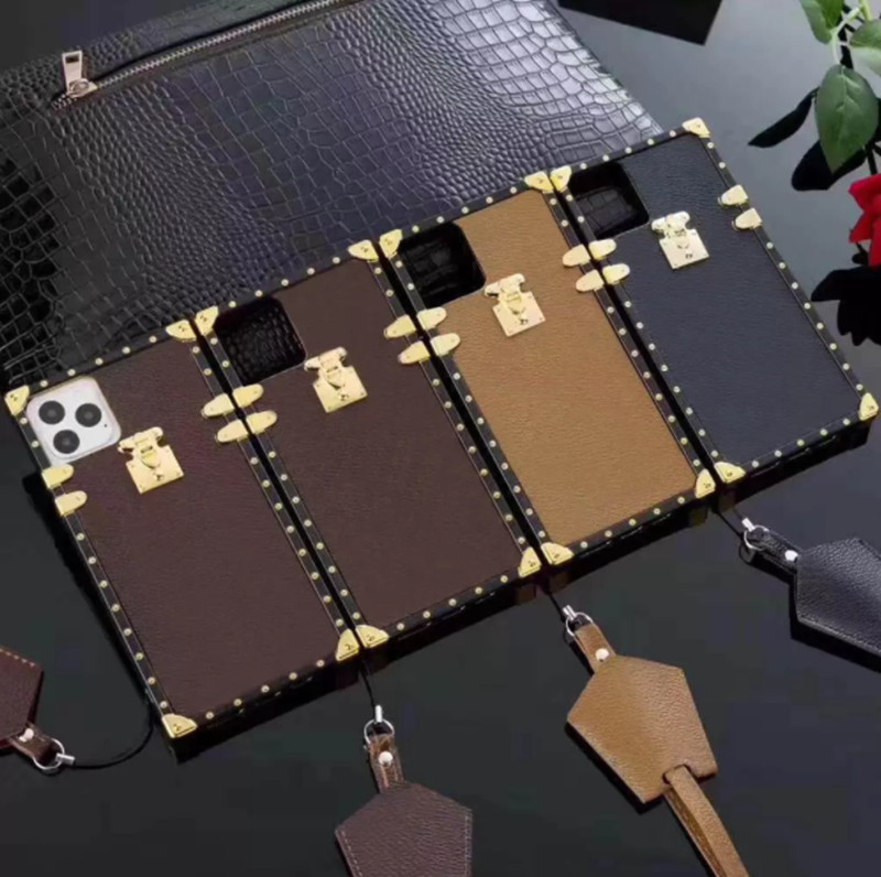 

Top Fashion Phone Cases For iPhone 13 Pro Max 12 mini 11 XR XS XSMax PU leather shell Samsung S20P S20 PLUS S20U NOTE 10 10P 20 ultra With lanyard