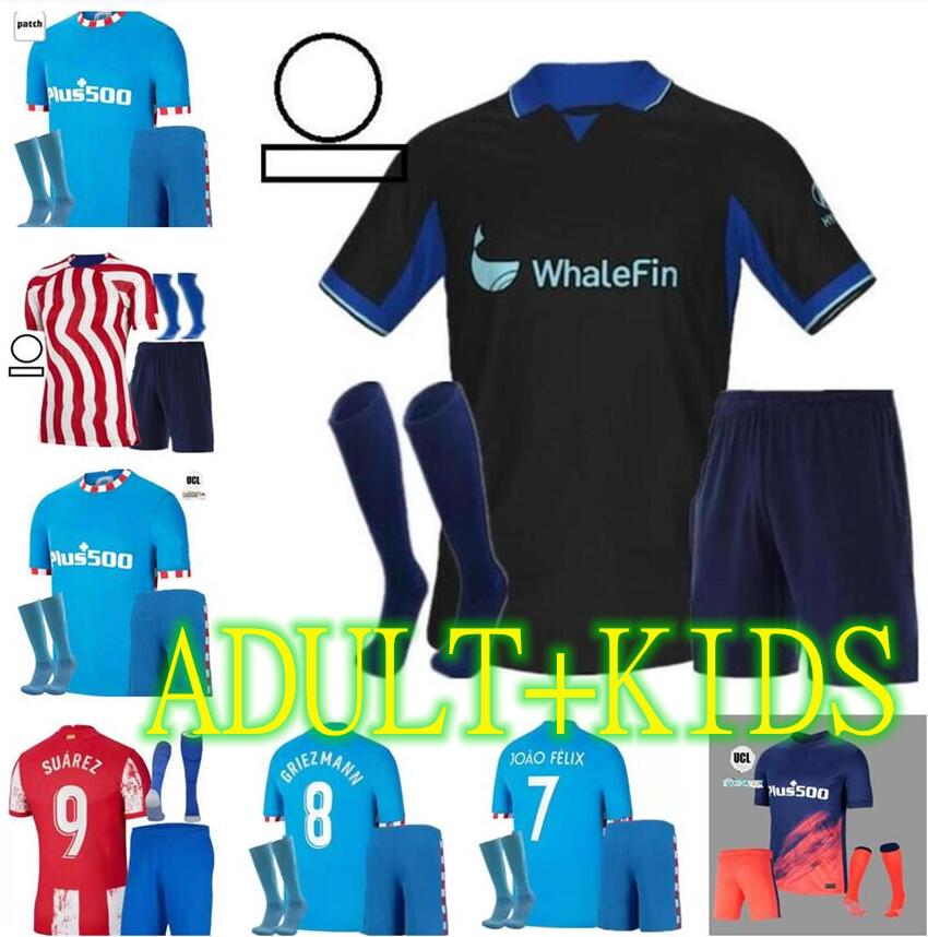 

21 22 23 JOAO FELIX SUAREZ soccer jerseys 2021 2022 2023 M. LLORENTE Correa camiseta football shirts men kids kit GRIEZMANN R. DE PAUL Cunha CARRASCO Atletico MadridS