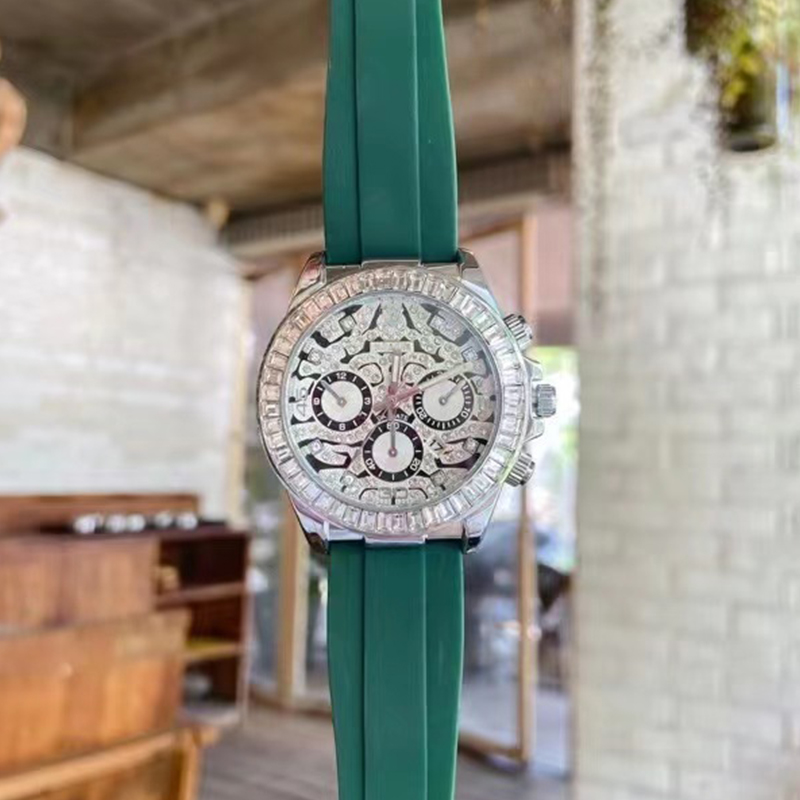 

20221:1 original 116508 watch imported quartz movement, mineral super strong glass, rubber strap, comfortable to wear, Color 3