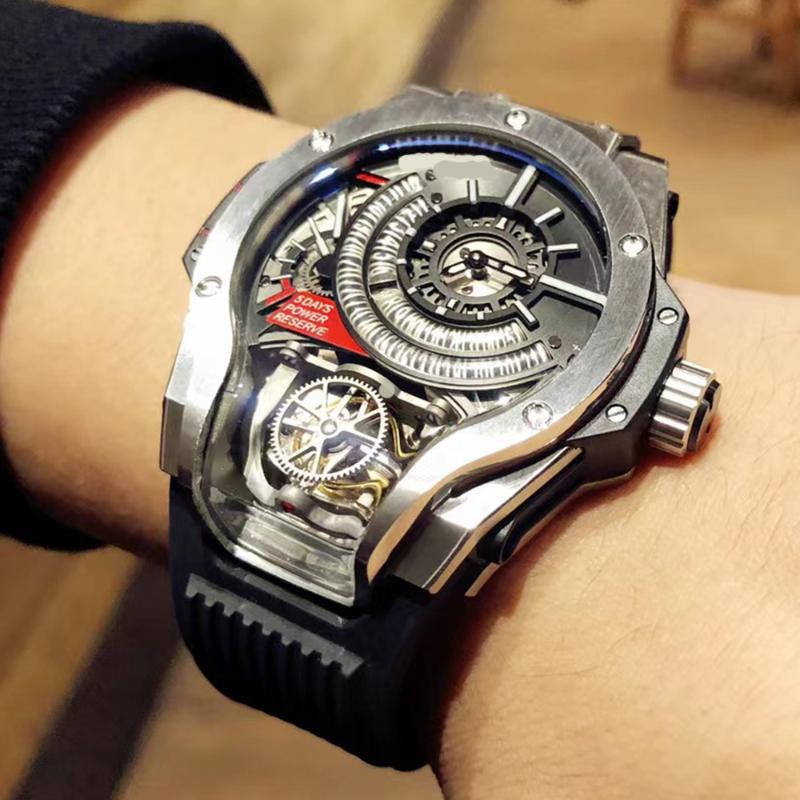 

Wristwatches Top High Quality Men Watches Special Dial Steel Quartz Watch Multifunction Luminous Sport Waterproof Jewelry Clocks, A28-02