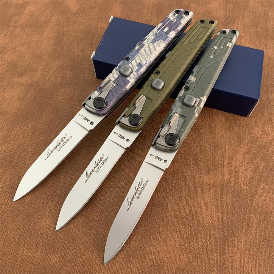 

Hotsale 8.05'' Italian FRN Bill DeShivs Leverletto Knife Horizontal Single action Automatic Tactical Knifes Camping Hunting Survival Knives EDC F125 Tools