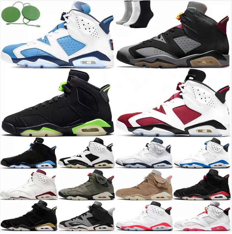 

6 6s jumpman basketball shoes UNC Bordeaux Electric Green Carmine Varsity Red Olive British Khaki Washed Denim Tech Chrome Sports Blue Black Cat trainers sneakers, Shoes (36)
