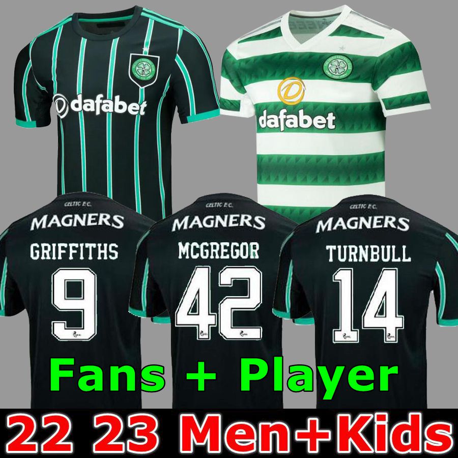 

22 23 Celtic away home soccer jersey EDOUARD 2022 2023 Men Kids BROWN DUFFY TAYLOR ELYOUNOUSSI MCGREGOR away black child FANS player version football shirts, 22 23 home aldult