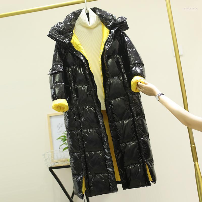 

Women' Down & Parkas KMETRAM Jacket Korean Puffer Women Clothes 2022 Winter Long Coat Female Parka Chaqueta Mujer MY32971 Kare22, Black