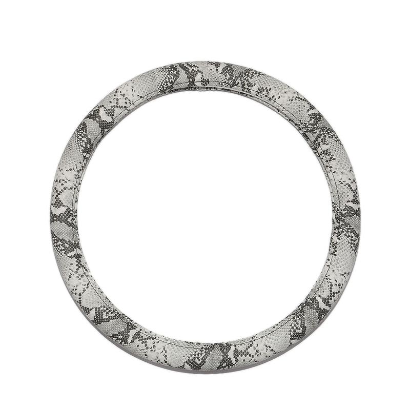 

Steering Wheel Covers Snake Grain Cover PU Leather Auto Hub Cases Protector For BMX Sports CarSteeringSteering