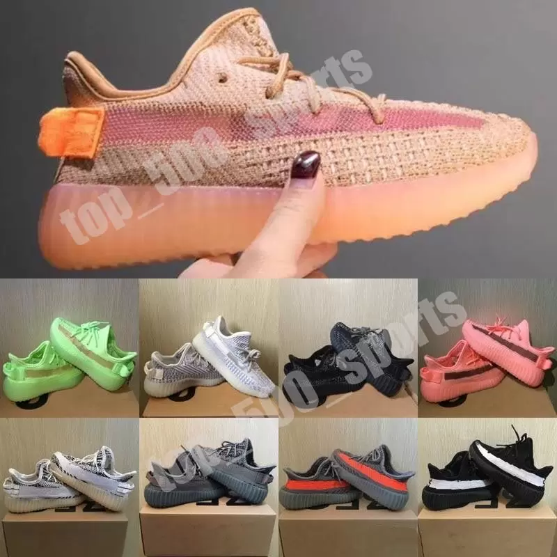 

New Kids Shoes West V2 Running Shoes Reflective Beluga 2 0 Zebra Sneakers Clay Baby Boy Girl''Yeezies''Yezzies''350 35 V2 Boost Kanyes tSI, Colour 6