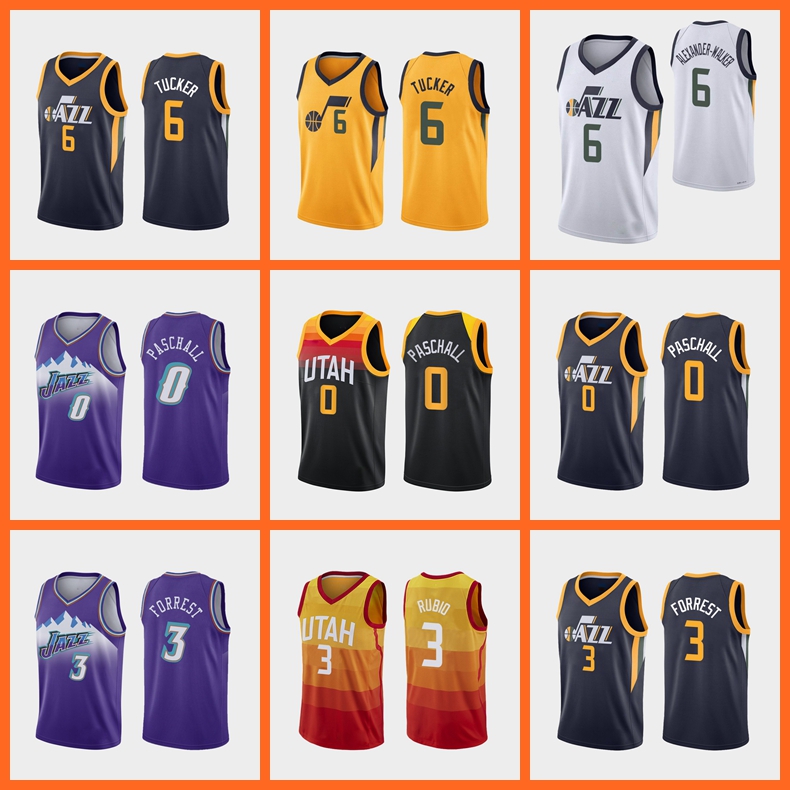 

Utah''Jazz''men Basketball Jersey 0 Eric Paschall 3 Trent Forrest 6 Nickeil Alexander-Walker Tucker Rubio men women youth 0713, Nik