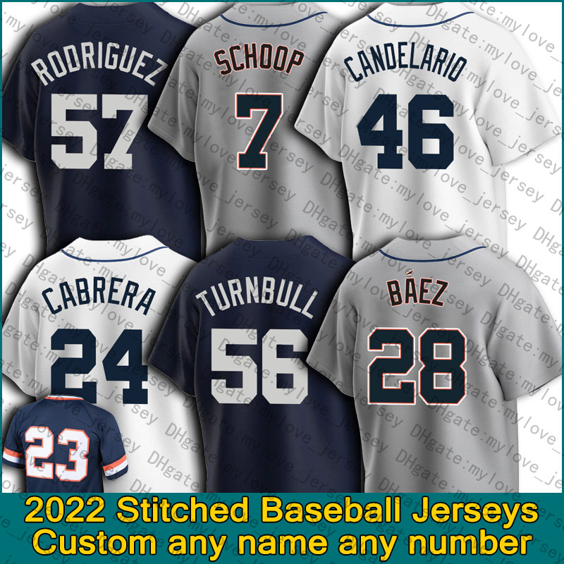 

Detroit 28 Javier Baez Tigers Baseball Jerseys 20 Spencer Torkelson Miguel Cabrera Candelario Jonathan Schoop Austin Meadows Grossman Victor Reyes Baddoo Jersey, Man custom jersey (lh)