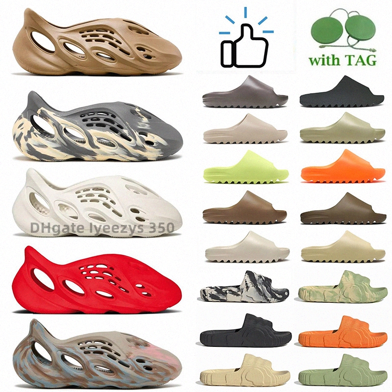 

Foam runners slippers kanye west Slides Adilette Sandals Sand Slippers kanye west Slide bone Resin Earth Brown White Black Orange Desert Stone Sage Soot Sandal, Moon gray