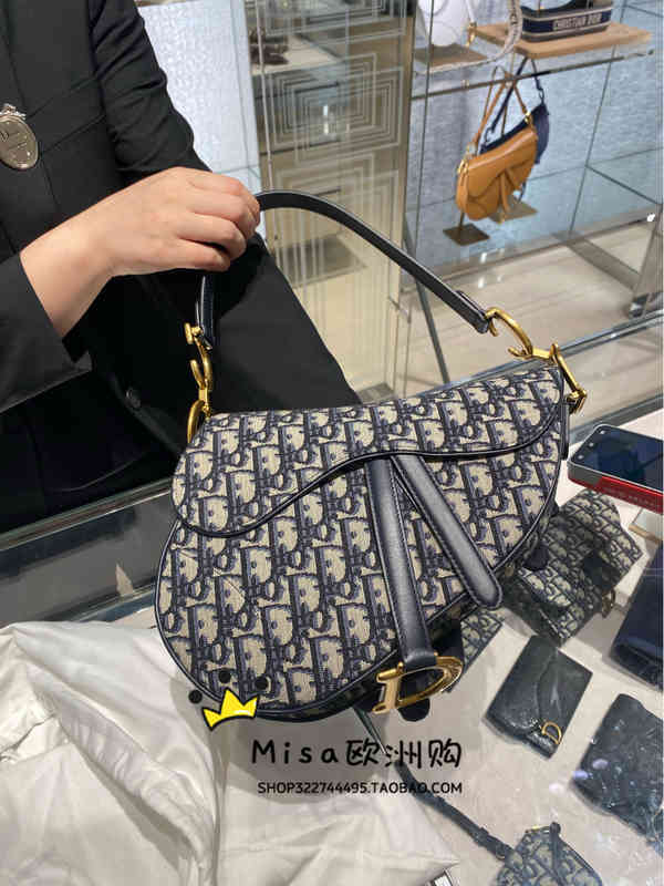 

Classics Saddles Bags Genuine Saddles Bag Classic Old Flower Embroidery Canvas Handbag Single Shoulder Messenger Bag, Navy blue
