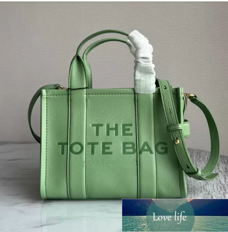 

Latest Colors Genuine Leather Tote Bag Single Shoulder Messenger Bag Women's Vintage Handbag Mini Size 26CM, Green