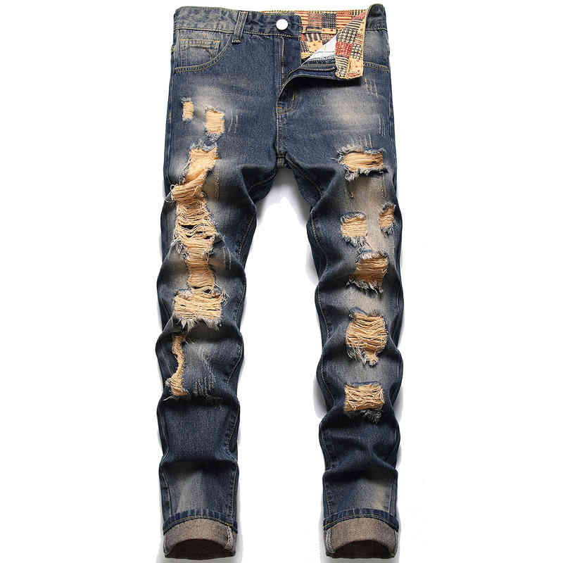 

Jeans men's trousers dark blue used straight trendy pants 926, Obsolescence