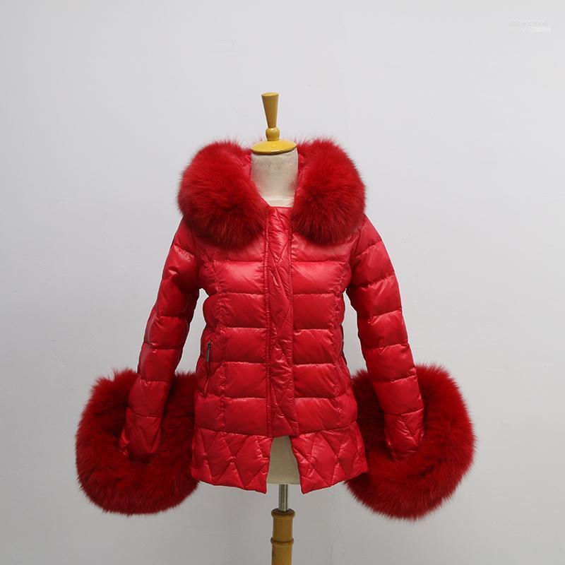 

Women' Down & Parkas Fashion Real Raccoon Fur Hood Puffer Jacket For Ladies1 Phin22, Black