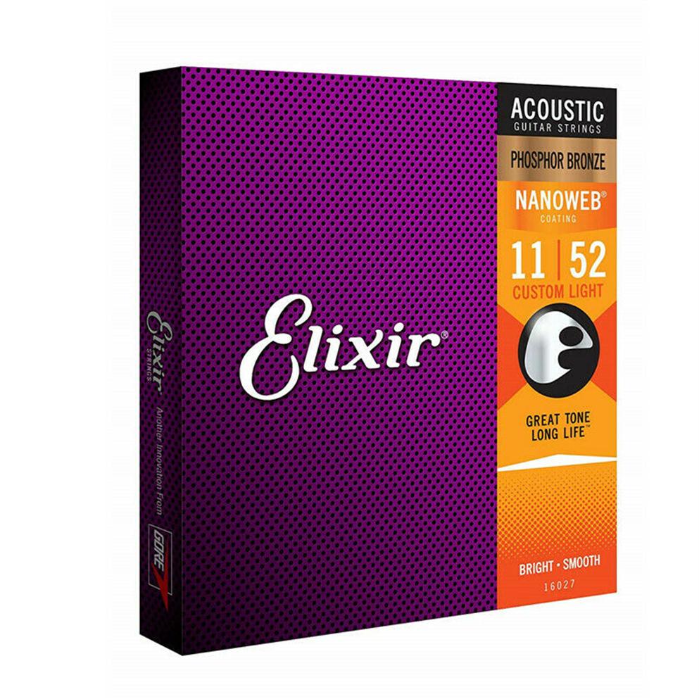 

Elixir 16027 Phosphor Bronze Custom Light Acoustic Guitar Strings .011 - .052258v