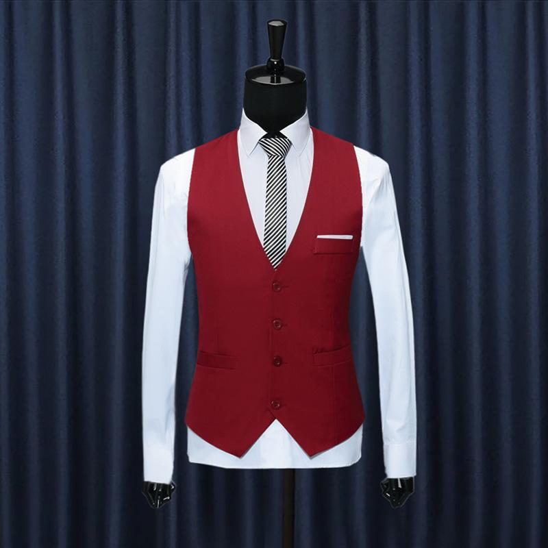 

Men' Vests Men' Vest Product Slim Korean Version Of Work Clothes Suit Man Professional Wear, Beige