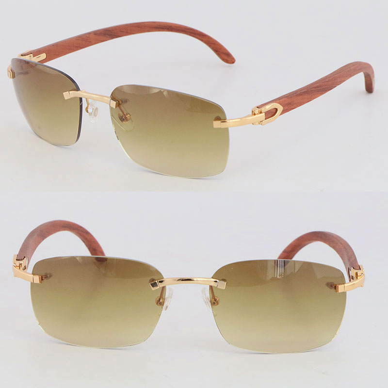 Large Square Design Classical model Wood Frame Famous Sunglasses T8200479 Outdoors Driving glasses Frame Designer Mens Women Luxury Eyeglasses Size