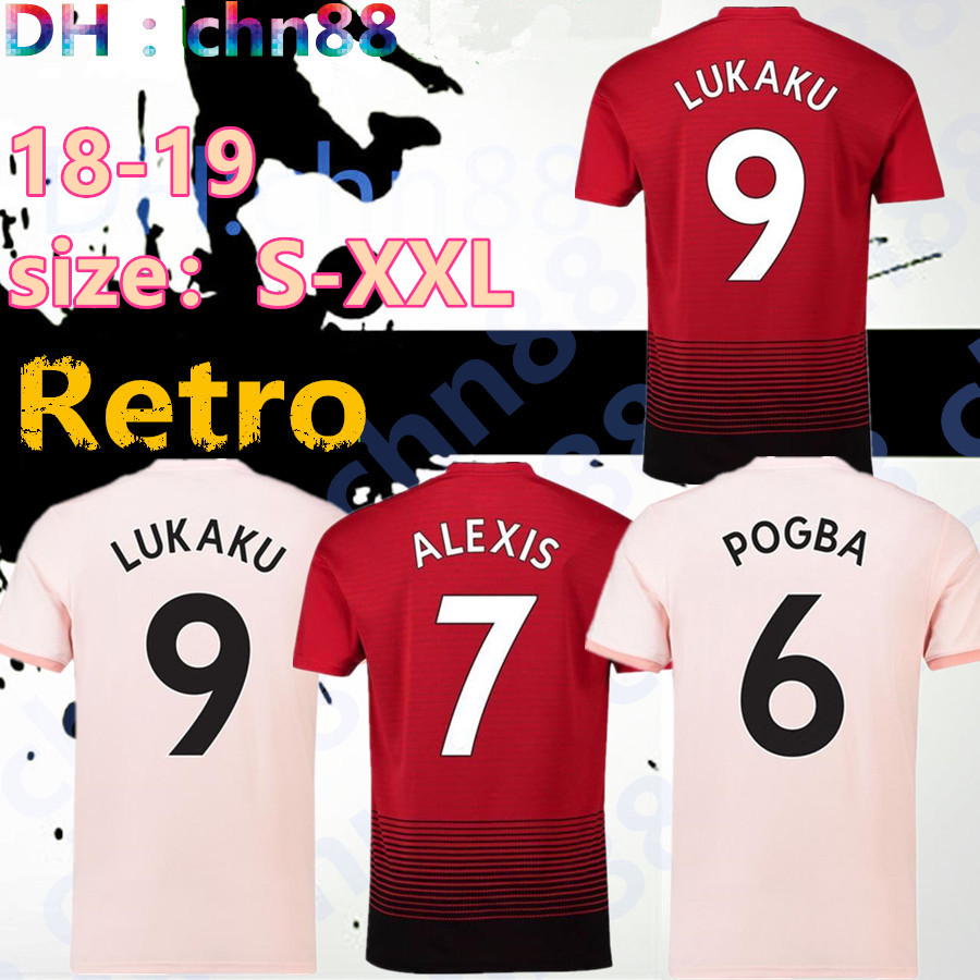 

Retro classic soccer jerseys MAGUIRE POGBA MARTIAL MATA FRED HERRERA FELLAINI Alexis LINGARD SHAW RASHFORD LUKAKU BAILLY ROJO Manchester 18 19 football shirt, 18-19 home