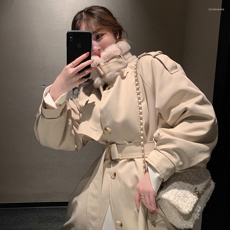 

Women' Down & Parkas Jacket Women Autumn Winter Cotton Coat Lambs Wool Accept Waist Cotton-padded Clothes Long 2022 GLO8875 Luci22, Randomcolor