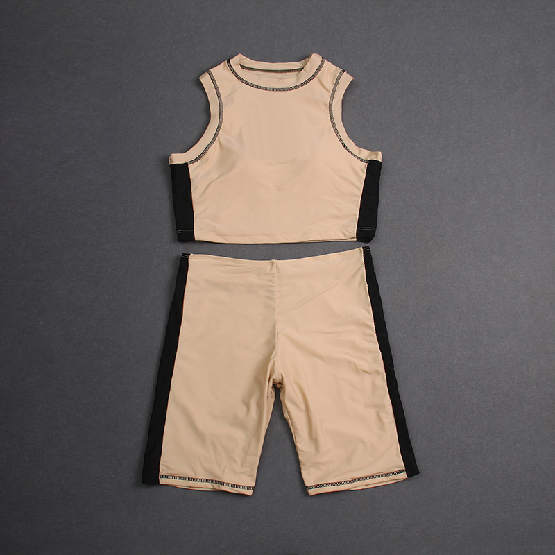 

Women's Tracksuits Brand Sports Underwear Designer Shorts Sets Solid Apricot Two Pieces Suits Classic Casual 2022 Pants Sexy Sleeveless Vest Plus Size XL With Tags, Ych 25 suits
